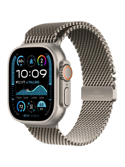 Apple Watch Titanium Milanese Loop Natural