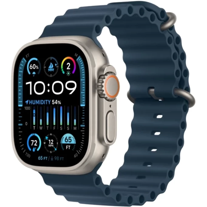 Apple Watch Ultra 2 Ocean Band (2024) Natural (Black/Ice Blue/Navy)