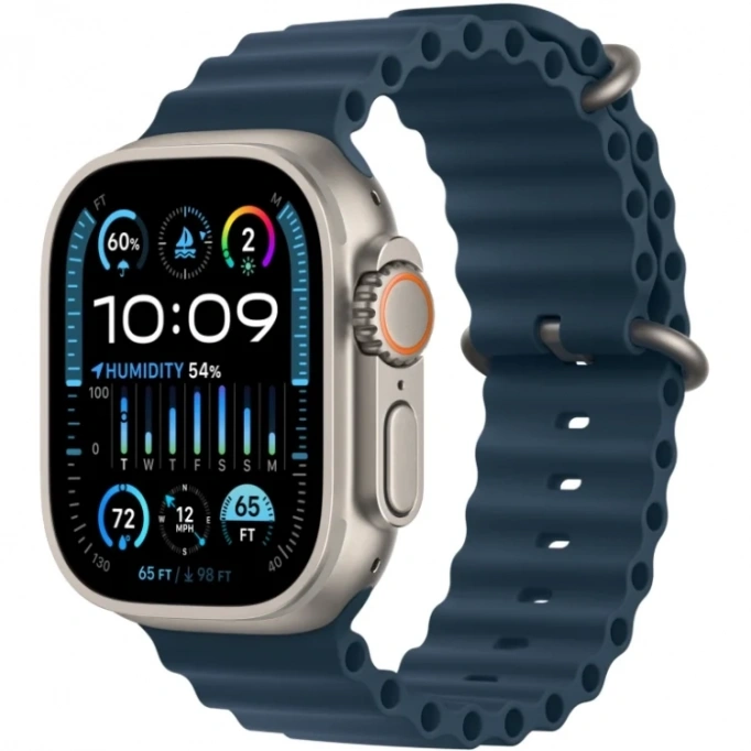 Apple Watch Ultra 2 Ocean Band (2024) Natural (Black/Ice Blue/Navy)