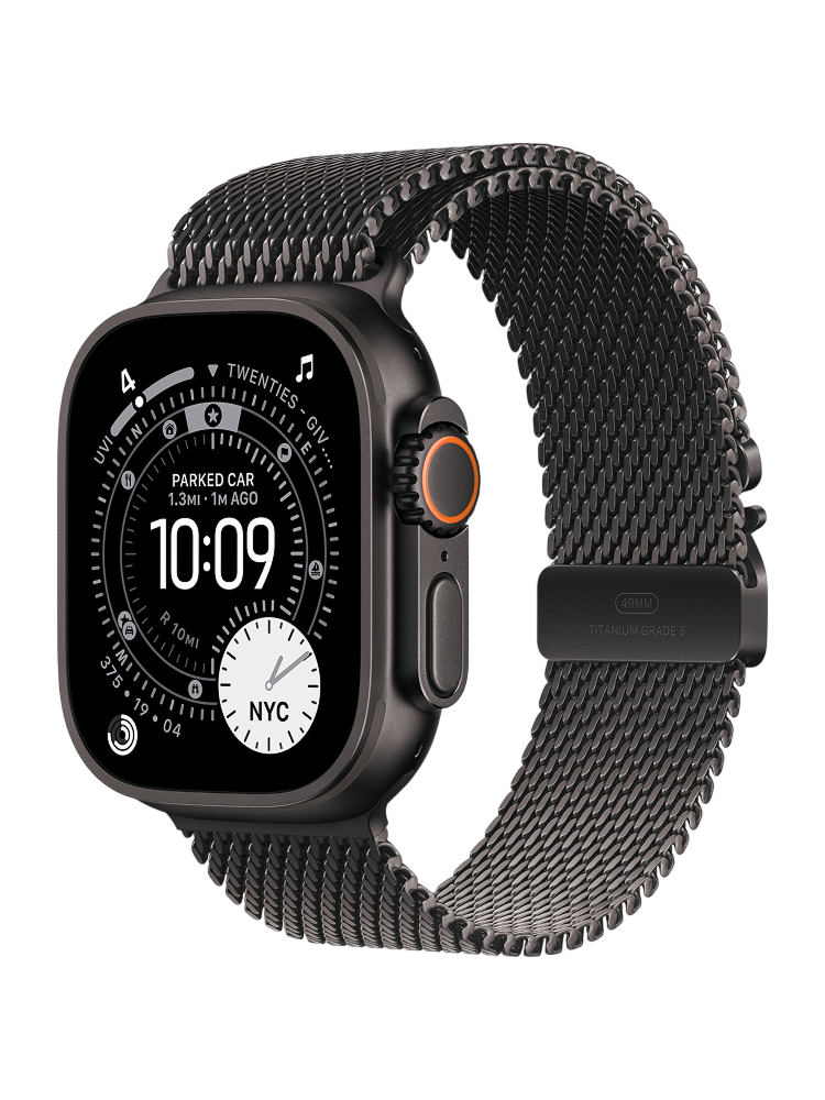 Apple Watch 3 Titanium Milanese Loop Black, Natural